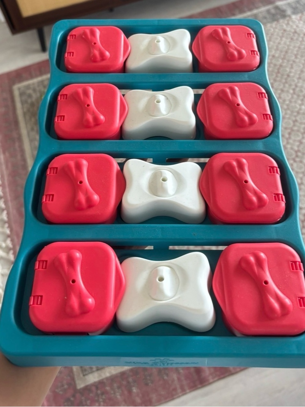 Interactive Kids Matching Toy - Red and White Puzzle Blocks